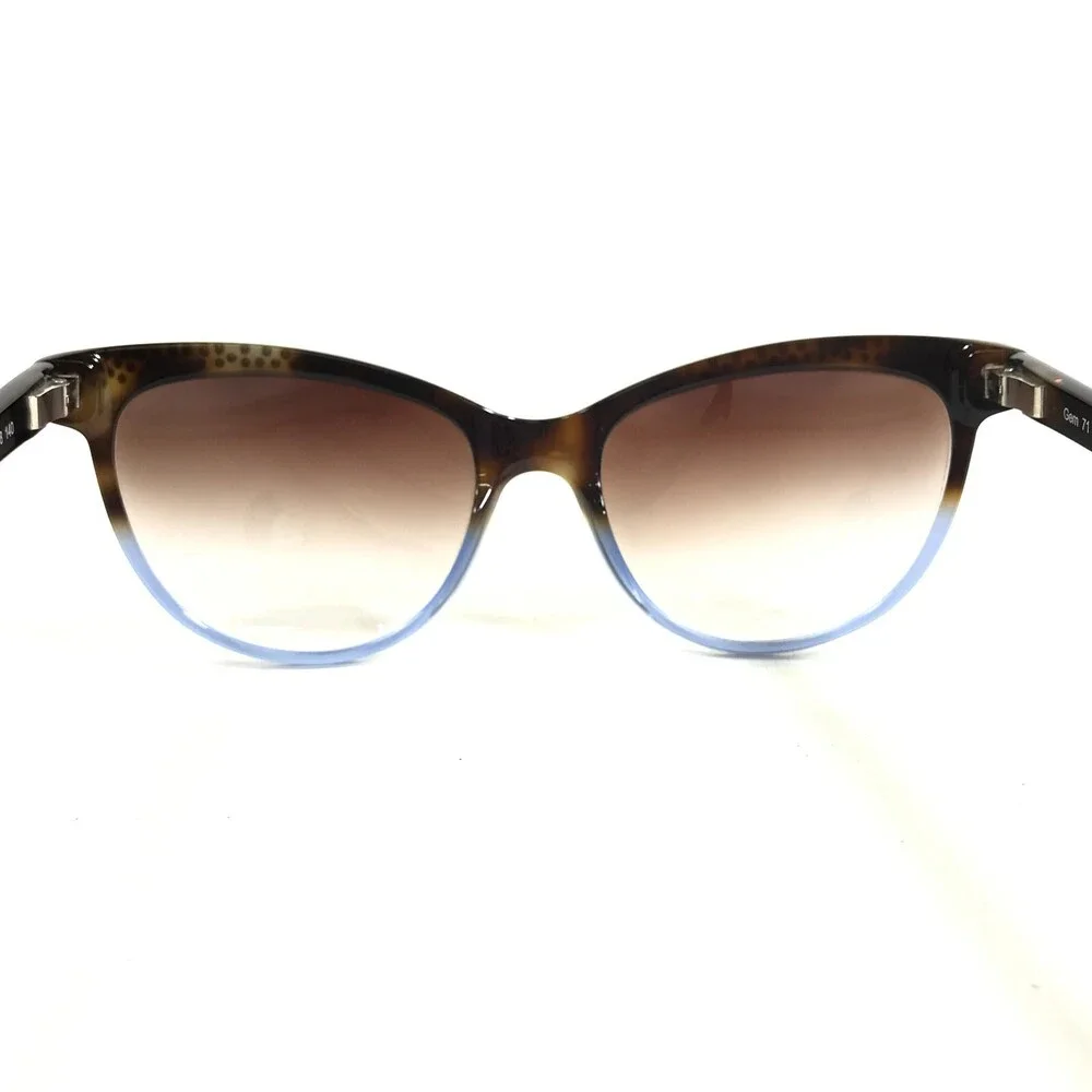 Gem Sunglasses 71 C.BLK/BL Blue Brown Tortoise Crystals Frames with Brown Lenses